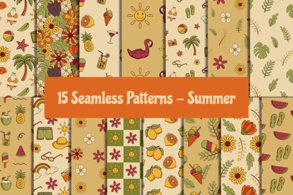 15 Seamless Patterns – Summer