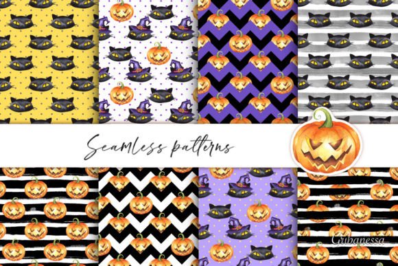 8 Stunning Halloween Watercolor Patterns: Creative Fuel for Crafters, Designers & DIY Enthusiasts