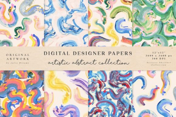 Artistic Abstract Seamless Patterns
