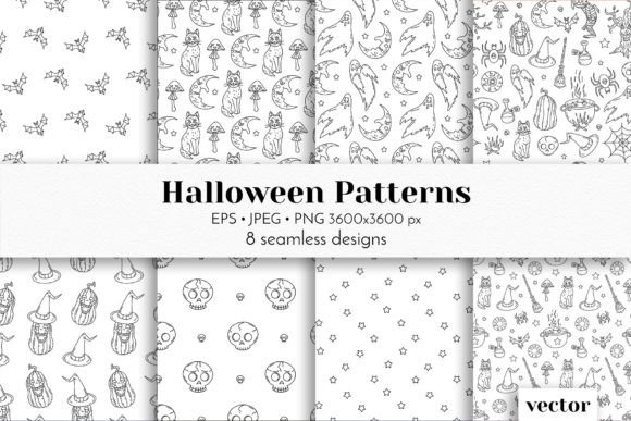 Black and White Halloween Patterns: Spooky Simplicity That Works Everywhere