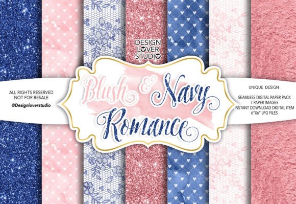 BLUSH and NAVY ROMANCE Basic Patterns