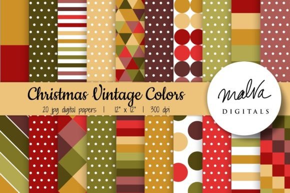 Christmas Vintage Colors Patterns