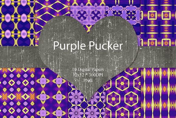 Funky Purple Geometric Seamless Patterns: Your Go-To Digital Papers for Bold, Effortless Creativity