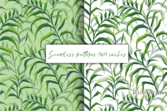 Green Floral Patterns for Creative Projects