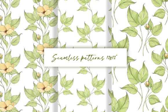 Green Floral Seamless Patterns 2: A Practical Guide for Designers and Crafters
