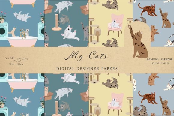 My Cat Digital Paper Set – Baby Patterns