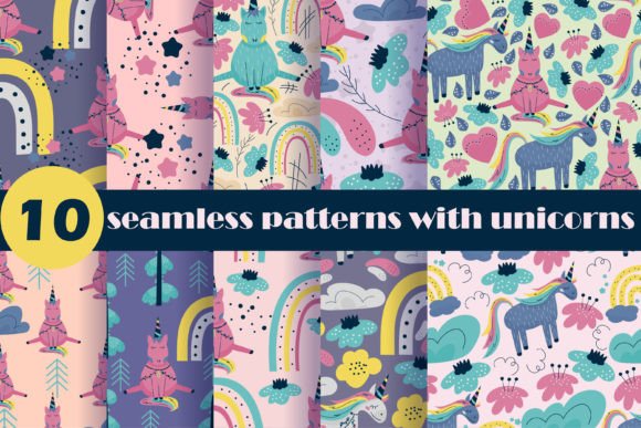 Set of Children Patterns with Unicorns