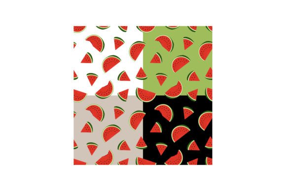 Watermelon Seamless Patterns Set